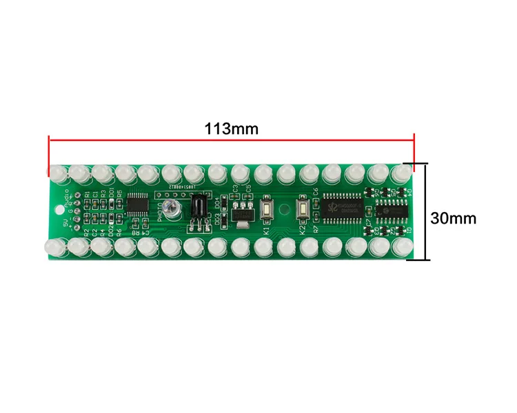 GHXAMP двойной 16 аудио индикатор уровня RGB Три цвета двухканальный усилитель VU метр DIY Автоматическая яркость чувствительность 1 шт