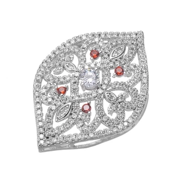 

Supplies For Jewelry Embellishments Findings Micro Pave Zircon Crystal Flower Pattern Connectors Charm Bracelets Necklace Parts