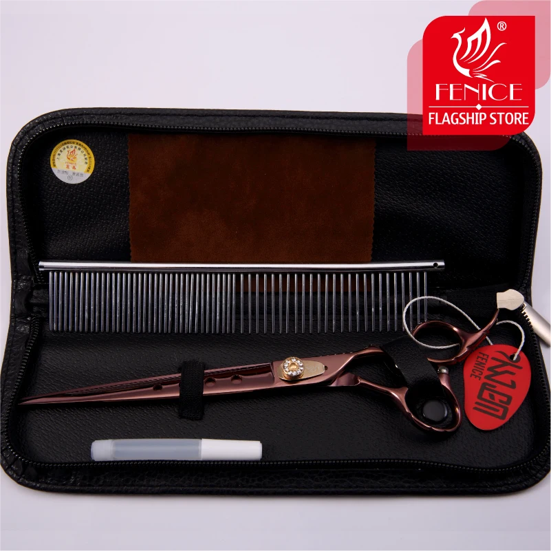 Fenice 7 0 5 8 дюймов Профессиональная стрижка кошек и собак JP440C прямые ножницы для