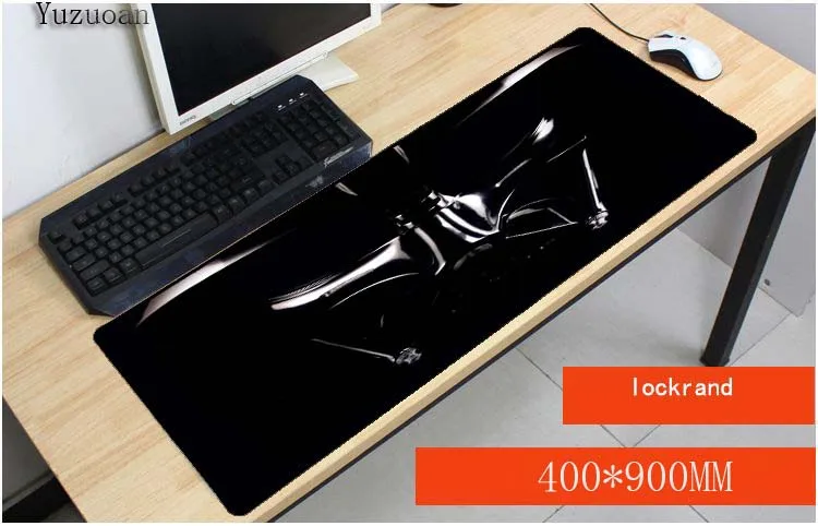

Yuzuoan Natural Rubber Star War Computer Gaming Mouse Pad Darth Vader Print Locking Edge Large Mousepad for Cs Go WOT MauseMat