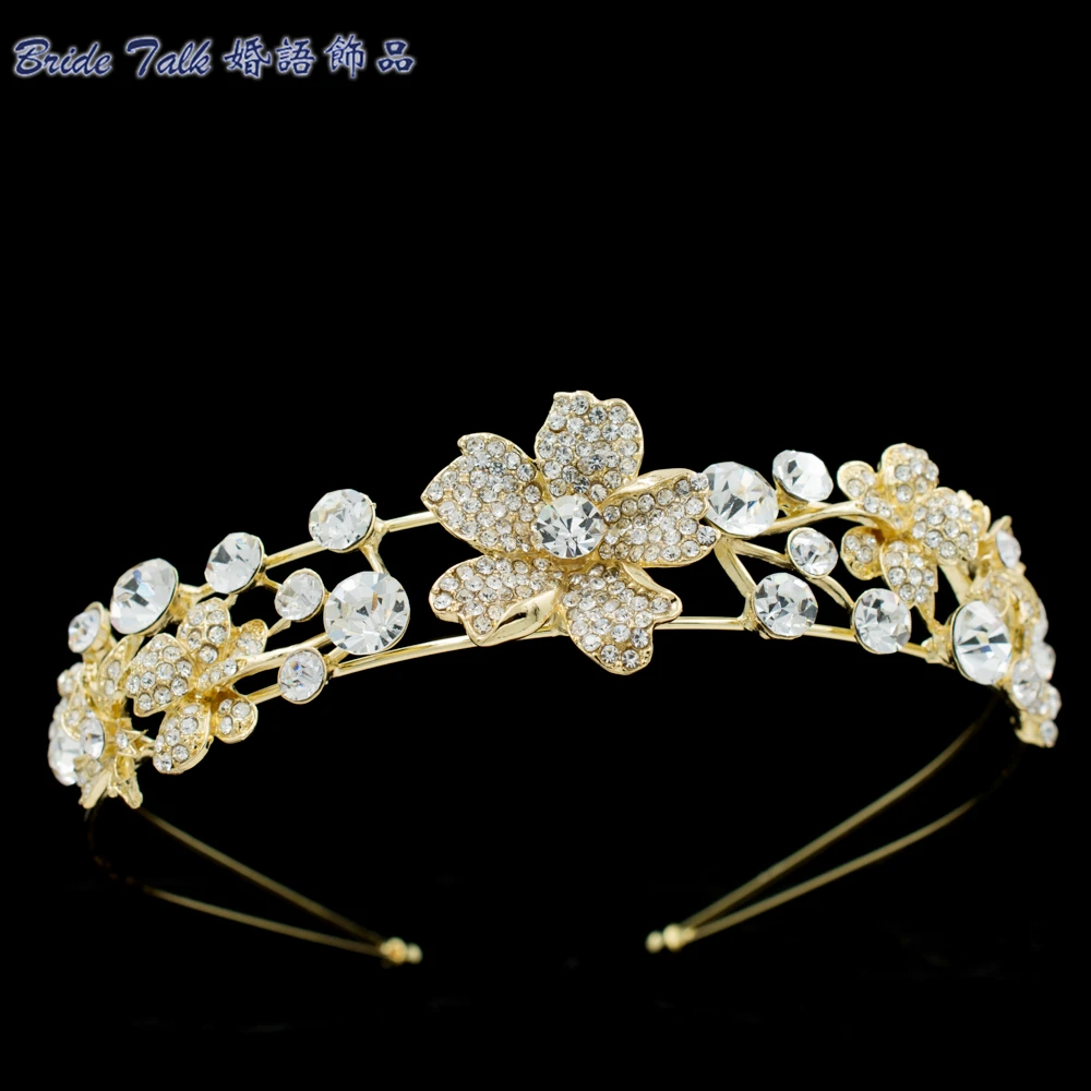 Женский ободок для волос кристаллы в форме цветов Стразы украшение FB1188|jewelry