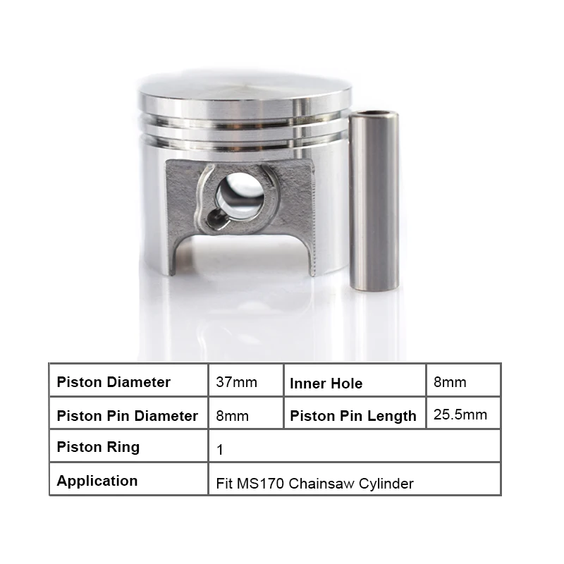 37mm Cylinder Piston Ring Pin Kit Chainsaw Piston Replacement Fit for MS170 Gaslione Chainsaw Spare Parts 37mm Cylinder Piston Ring Pin Kit Chainsaw Piston Replacement Fit for MS170 Gaslione Chainsaw Spare Parts