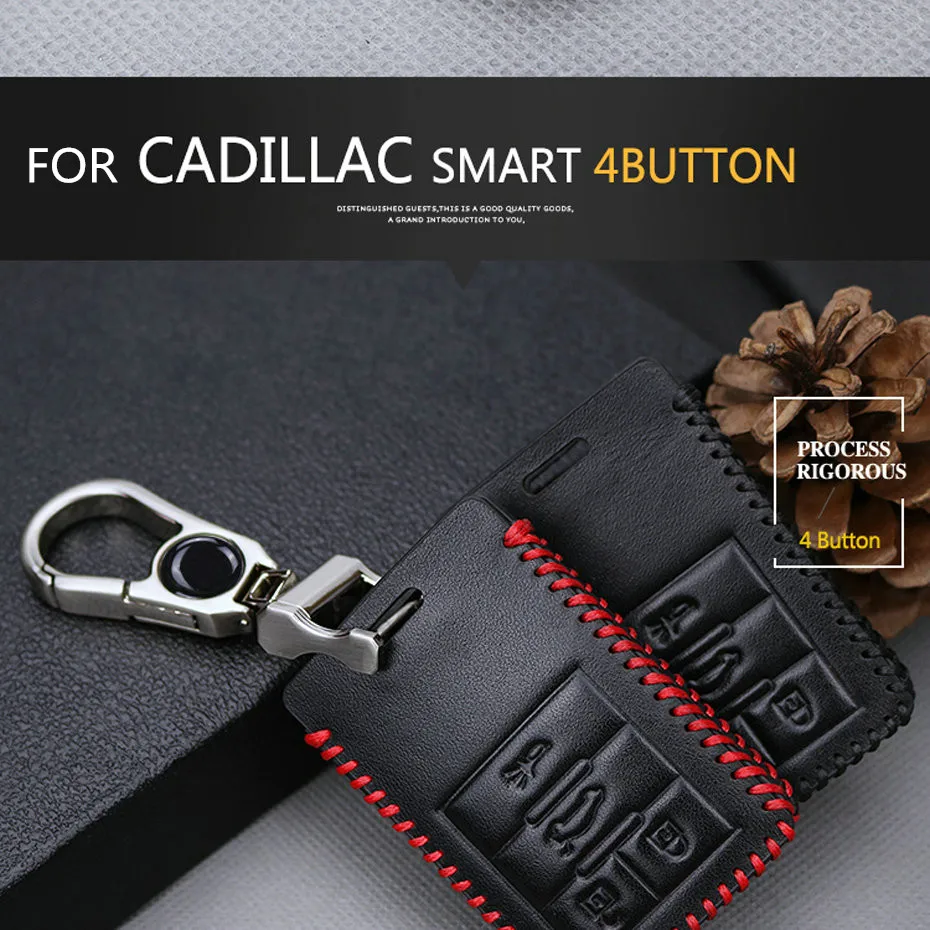 Metal Keychain Car Key Case For Cadillac (8)