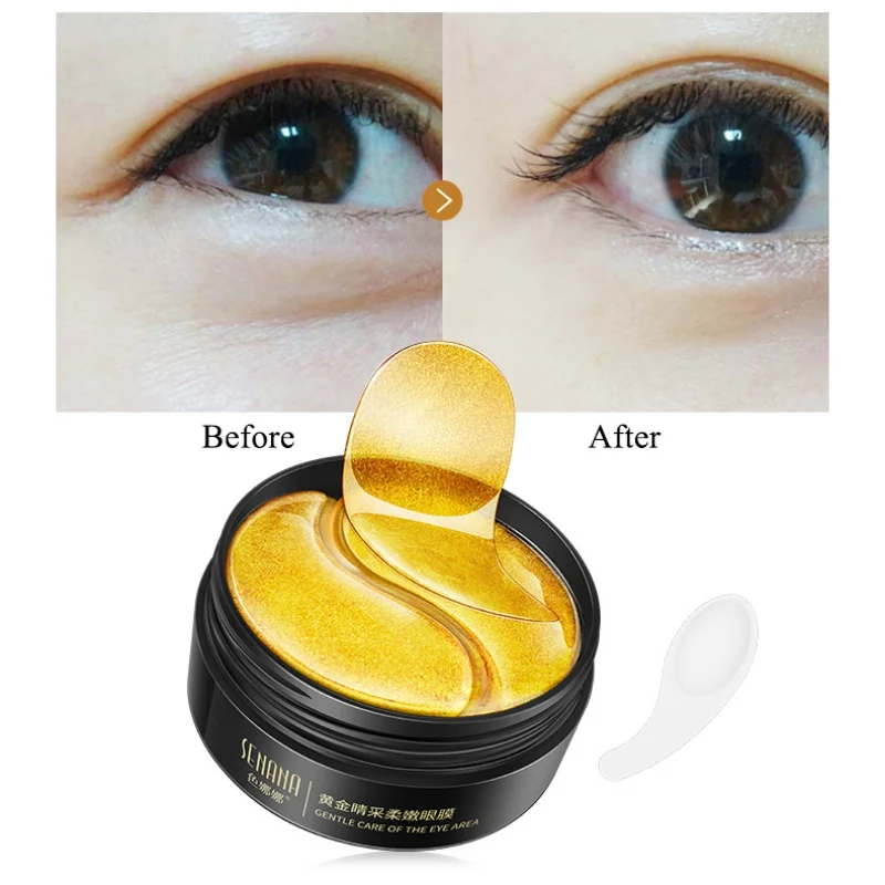 

Gold Collagen Eye Masks Anti-aging Anti-wrinkle Hydrogel Eye Patches Remove Dark Circles