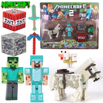 

2018 Minecraft Building Block Zombie Steve Pigman Alex Enderman Skeleton Weapon Toy Compatible With Legoe My world