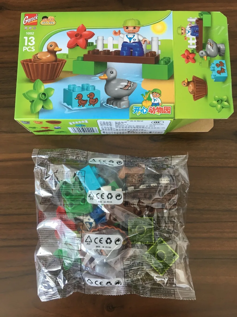 GOROCK Большой размер DIY Happy Farm Happy Zoo с животными набор Duplo блоки кирпичи развивающие детские игрушки для детей подарки на день рождения