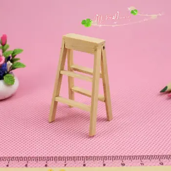 

Mini Dollhouse Simulation toy garden with folding wooden ladder