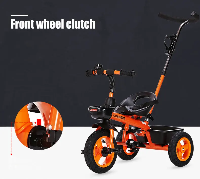 BOSO simplee детский трехколесный велосипед с регулируемой спинкой руль, практичные детские велосипед ребенка walker со стальной рамой