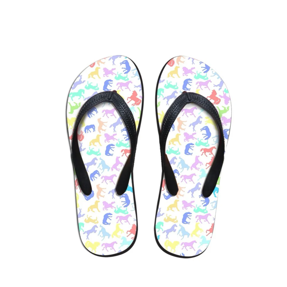 NOISYDESIGNS Animal Crazy Horse Summer Flip Flops Fashion men House