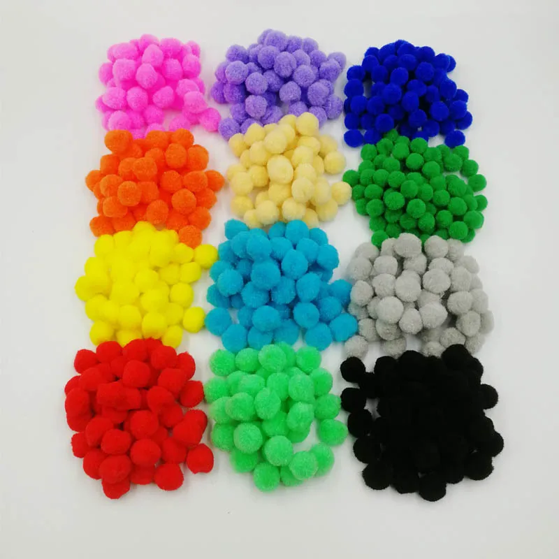 В переменного тока, 50-500 шт. 10/15/20/25/30 мм Мини пышная Нижняя Pom Poms помпонами ручной работы для детей игрушки Сделай Сам товары для шитья и рукоделия