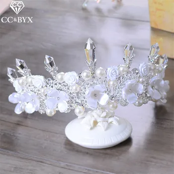

CC Tiaras And Crowns Hairband Vintage Crystal Baroque Style Flowers Wedding Hair Accessories For Bridal Engagement Jewelry zm53