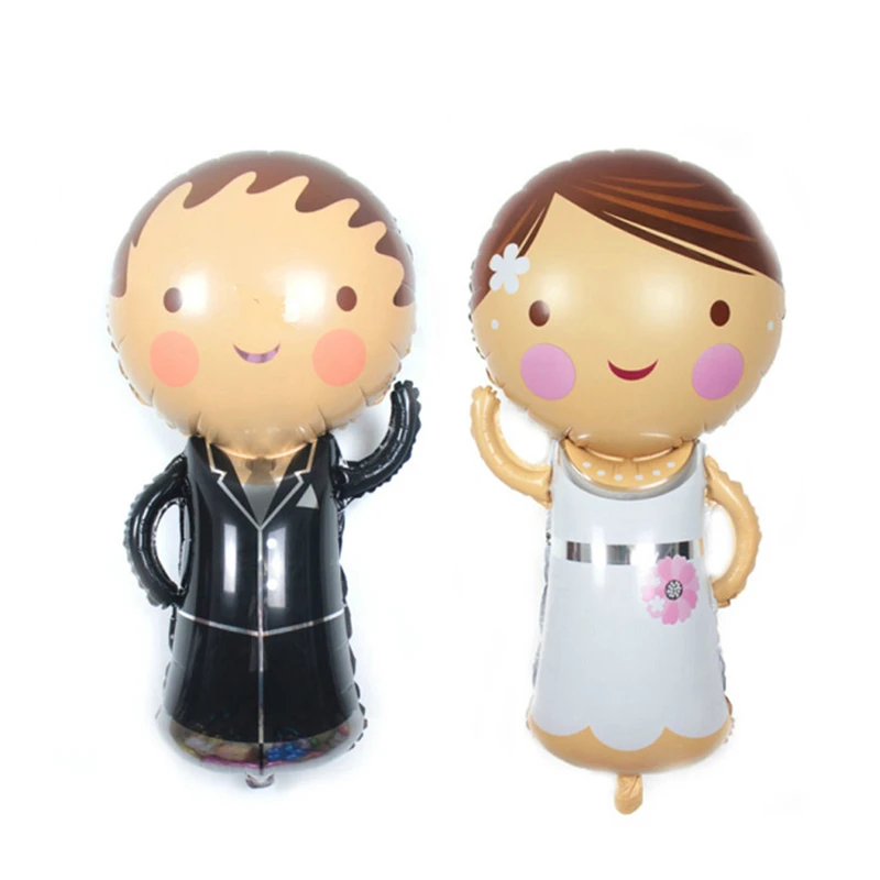 

2PC/Set 88x46cm Wedding Balloons Bride Groom Aluminium Foil Balloons Bridal Shower Party Wedding Engagement Decor Supplies
