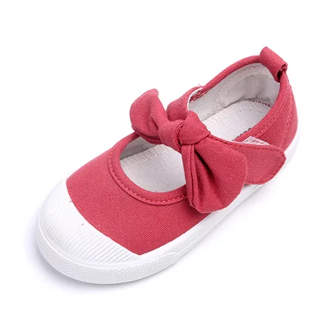 

Spring Autumn girls canvas shoes baby trainer boys shoes kids casual shoes for children colorful bow lacing slip on 1 to 5 yrs