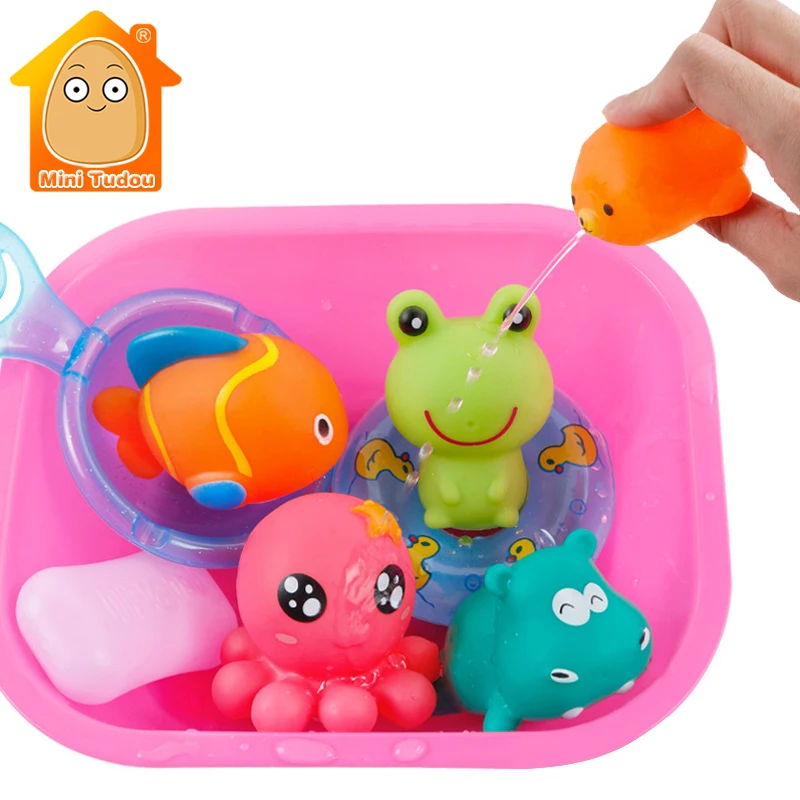 Colorful Bread Ice Cream Soft Rubber Float Squeeze Sound Baby Wash Bath-Toy& 