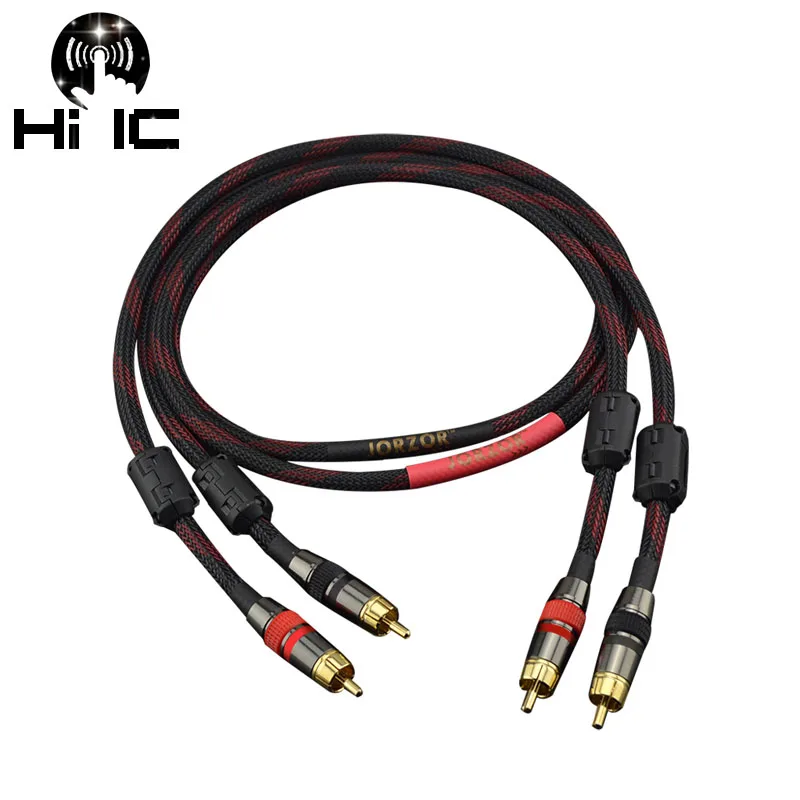 1Pair HiFi Digital Audio Cable 2 RCA to 2 RCA Amplifier Subwoofer