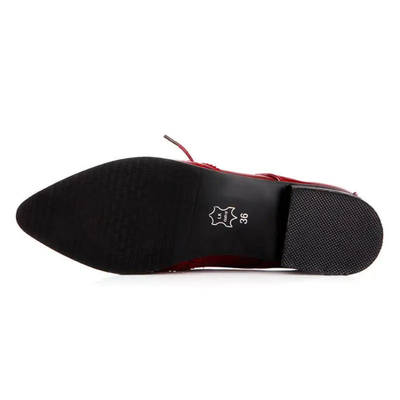 Femmes Bout Bureau bleu Richelieu Chaussures 34 Taille vin Kemekiss Lacent Cuir Verni Casual D'affaires Appartements Rouge Pointu 43 En Noir TIPwxqdR