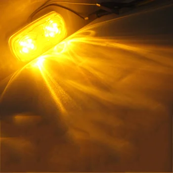 

1 Pair 10 LED Car Side Marker Lights Side Lamp for 24V Truck Trailer Bus Boat Caravan Red Yellow