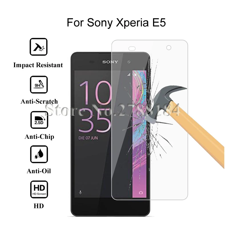 2 шт Премиум Закаленное стекло для sony Xperia E5 Защитная пленка для экрана стекло для sony E5 защитное закаленное стекло