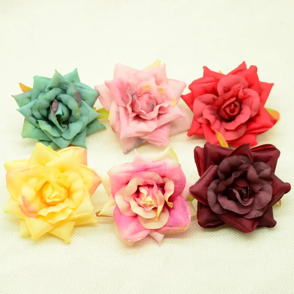 

100pcs new Silk roses christmas for home decor wedding accessories party diy Valentine's Day gifts box artificial flowers cheap