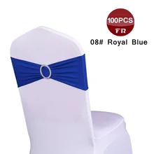 Отправить из Германии 100 шт полиэстер лайкра стул ремешок с пряжкой Для Свадебные украшения для стула съемный стул бант ленты из спандекса на стулья