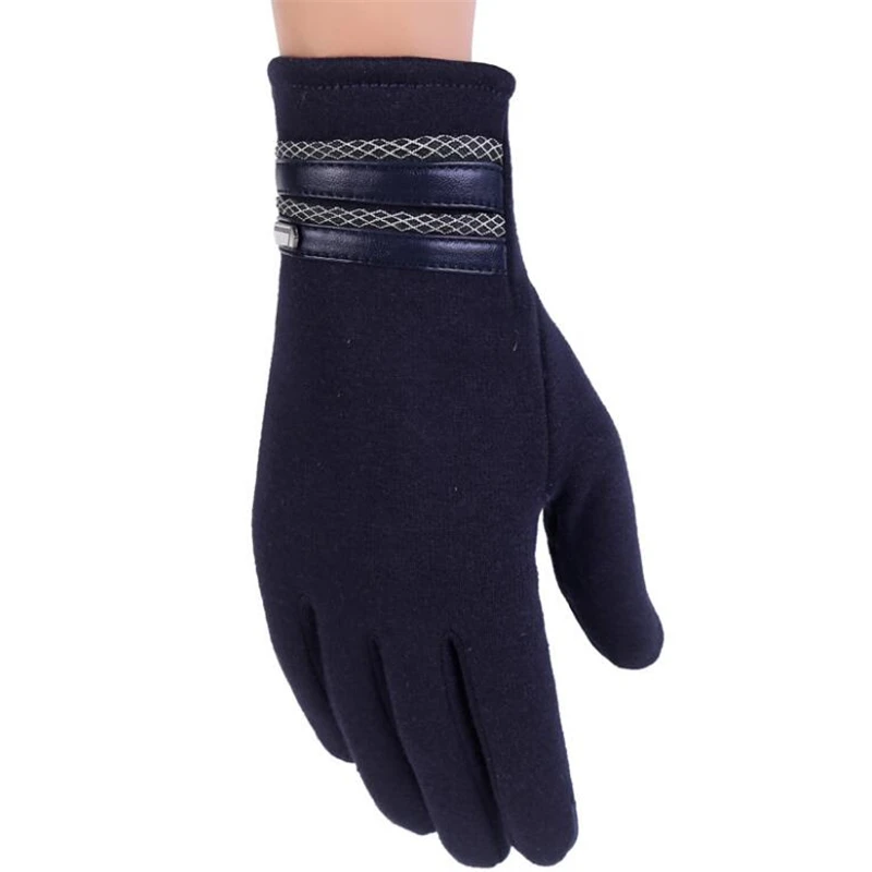 NDUCJSI Touched Screen Mittens Comfortble Warm Winter Gloves Fashion Cycling Gloves Big Stretch Cotton Men Wrist Plush Gloves