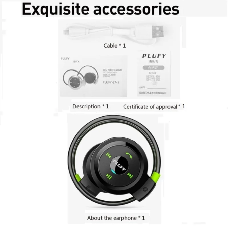 PLUFY Спортивная Bluetooth гарнитура Беспроводные наушники для бега Ecouteur Sans Fil Bluetooth наушники радио MP3