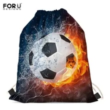 FORUDESIGNS/Забавный футбольный бейсбольный принт для девочек и мальчиков, мешочек с завязками, мягкие рюкзаки для хранения, модные дорожные женские сумки