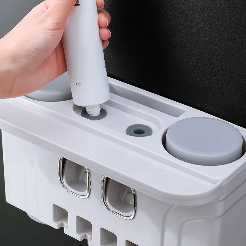 Bathroom Accessories Set Lazy Automatic Toothpaste Dispenser Toothbrush Holder with Cup Kits Child Kids Toothpaste Squeezer7