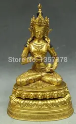 Shitou 00606 14 "Тибет Буддизм Храм Фиолетовый Бронзовый 24 К Золото Gem Ваджрасаттва Статуя Будды
