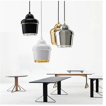 

1 Head Artek Crown Plated Metal Led E27 Pendant Light Dia18cm Painted Metal Dining Room Led Hanging Lamp 4 Colors