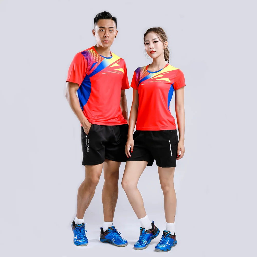 Terno dos Homens e para Mulheres Tênis de Mesa das Crianças Terno de Manga Curta da Equipe Adsmoney Novidades Badminton Jogo Terno Personalização