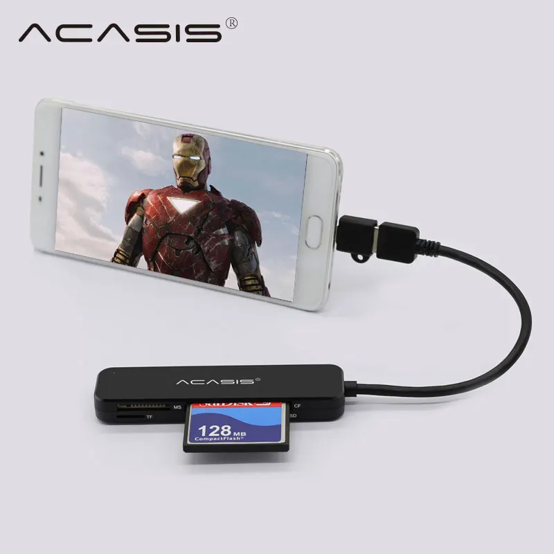 Acasis USB 3,0 кард-ридер SD Micro SD TF CF MS компактная флеш-карта адаптер для ноутбука OTG Тип C к мульти-кард-ридер USB 3,0