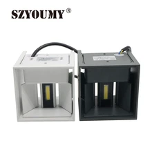 SZYOUMY затемнения удара 7 Вт 12 Вт IP65 Регулируемый поверхностного монтажа открытый Cube светодиодный настенный светильник Спот Открытый вверх и вниз настенный светильник в помещении