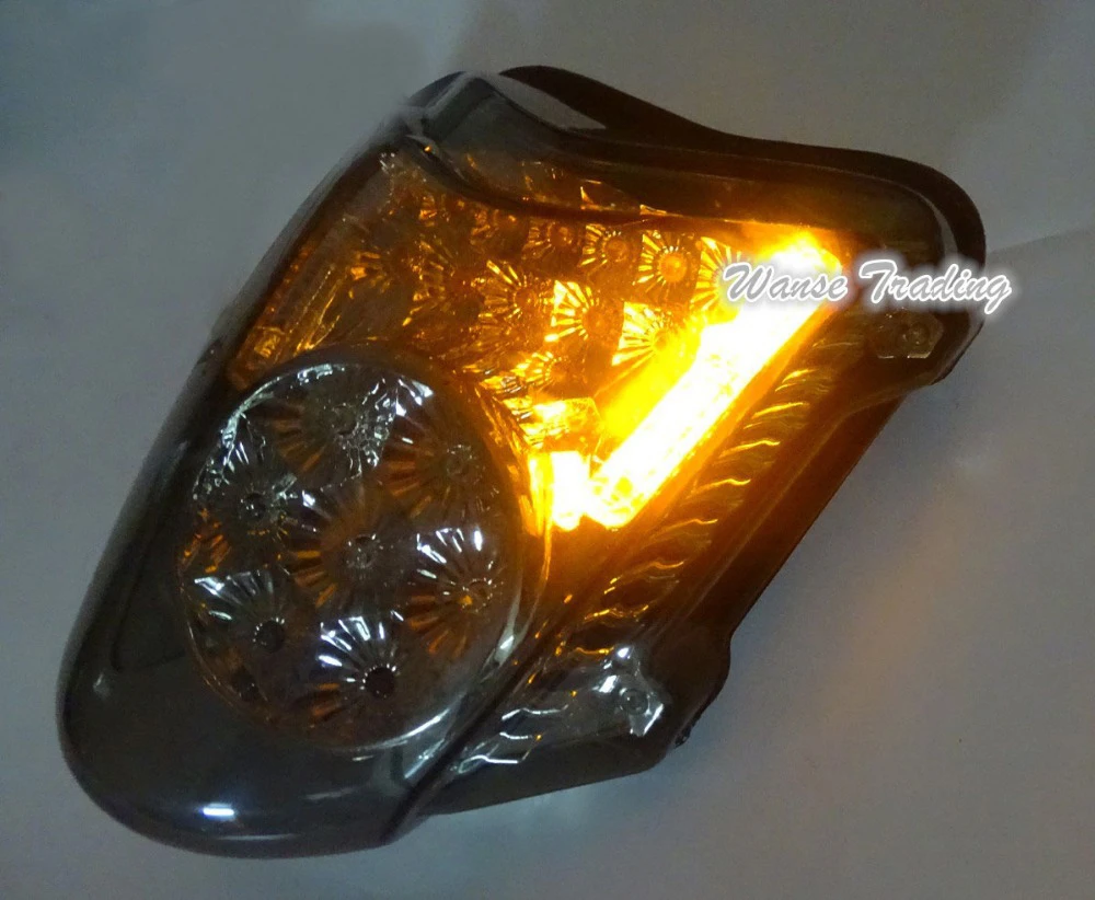 Chrome светодиодные задние поворотов integrated Light дым для 2008- 09 2010 2012 2013 Suzuki Hayabusa GSX1300R GSXR GSX-R 1300