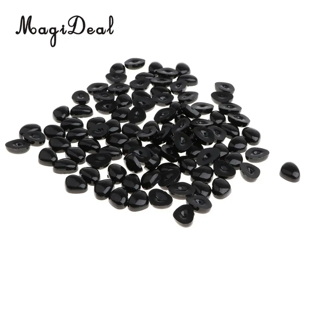 100 pieces Plastic Safety Doll Black Triangle Noses for Puppet Animal Bear Toy Craft Sewing Doll Making Supplies 11*14mm