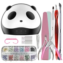 YIFEI наборы для наращивания ногтей Маникюрные наборы принадлежности для ногтей для профессионалов набор Полупостоянный УФ все для маникюра и дизайна ногтей