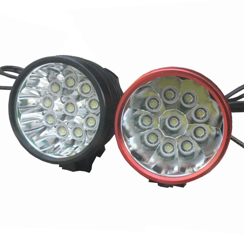 Bike Light 10 LED Bicycle Front Light 15000 Lumens Battery Pack 6*18650