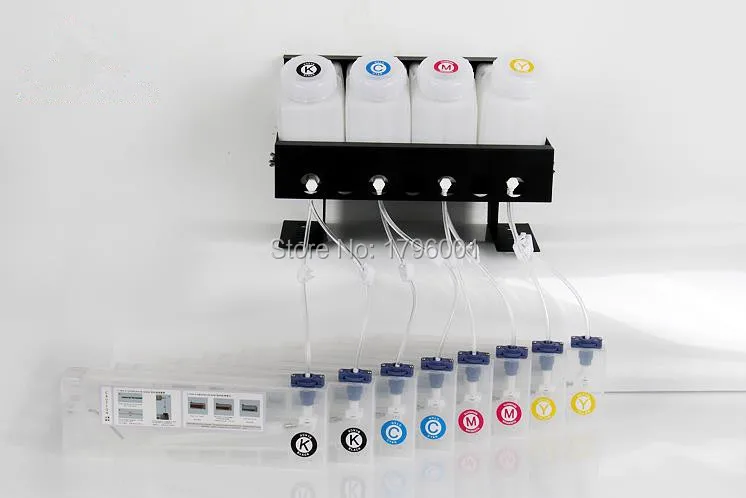 Double 4 color bulk ink system for Mimaki JV5 JV3 printer 4 tanks 8 cartridge