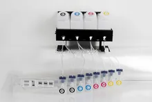 Double 4 color bulk ink system for Mimaki JV5 JV3 printer 4 tanks 8 cartridge