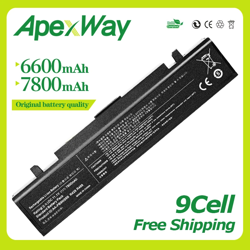 Аккумулятор для ноутбука 6600 мАч 9 ячеек Samsung AA PB9NS6B R518 R519 R520 R522 R540 R580 R610 PB9NC6W NP300E5C|laptop
