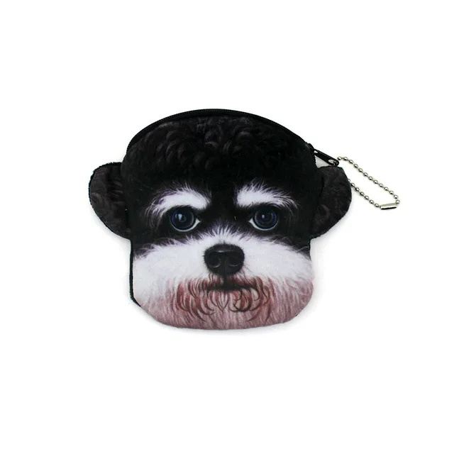 Мультяшный 3D чехол на молнии с Мопсом для лица, мини детские сумки для монет, женская сумка для хранения, милый кошелек «собаки», Детские кошельки для монет, подарки - Цвет: 15