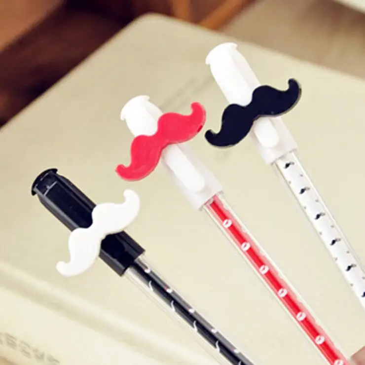 

1 PCS Korean Stationery 0.38mm Black Ink Cartoon Cute Mustache Gel Pen School Office Product