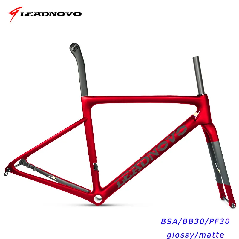 

2019 new vial Disc brake carbon road frame inner cable UD matte glossy BSA BB30 PF30 taiwan carbon frame light road frame