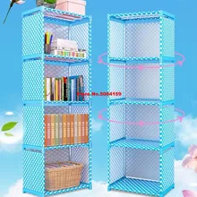 Einfache Multi-Tier Bücherregal Kreative Lagerung Regal für Bücher Pflanzen Kleinigkeiten DIY Kombination Schrank Stoff Kinder Bücherregal