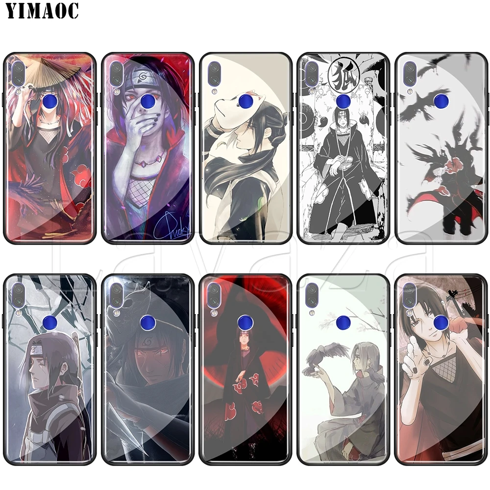 

Lavaza Naruto Itachi Uchiha Tempered glass TPU Case for Redmi Note 4X 5 6 6A 7 Pocophone F1