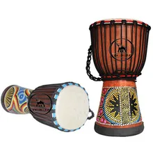 African Style Hand Drum 8 inch Classic Painting Wooden Drummer Percussion