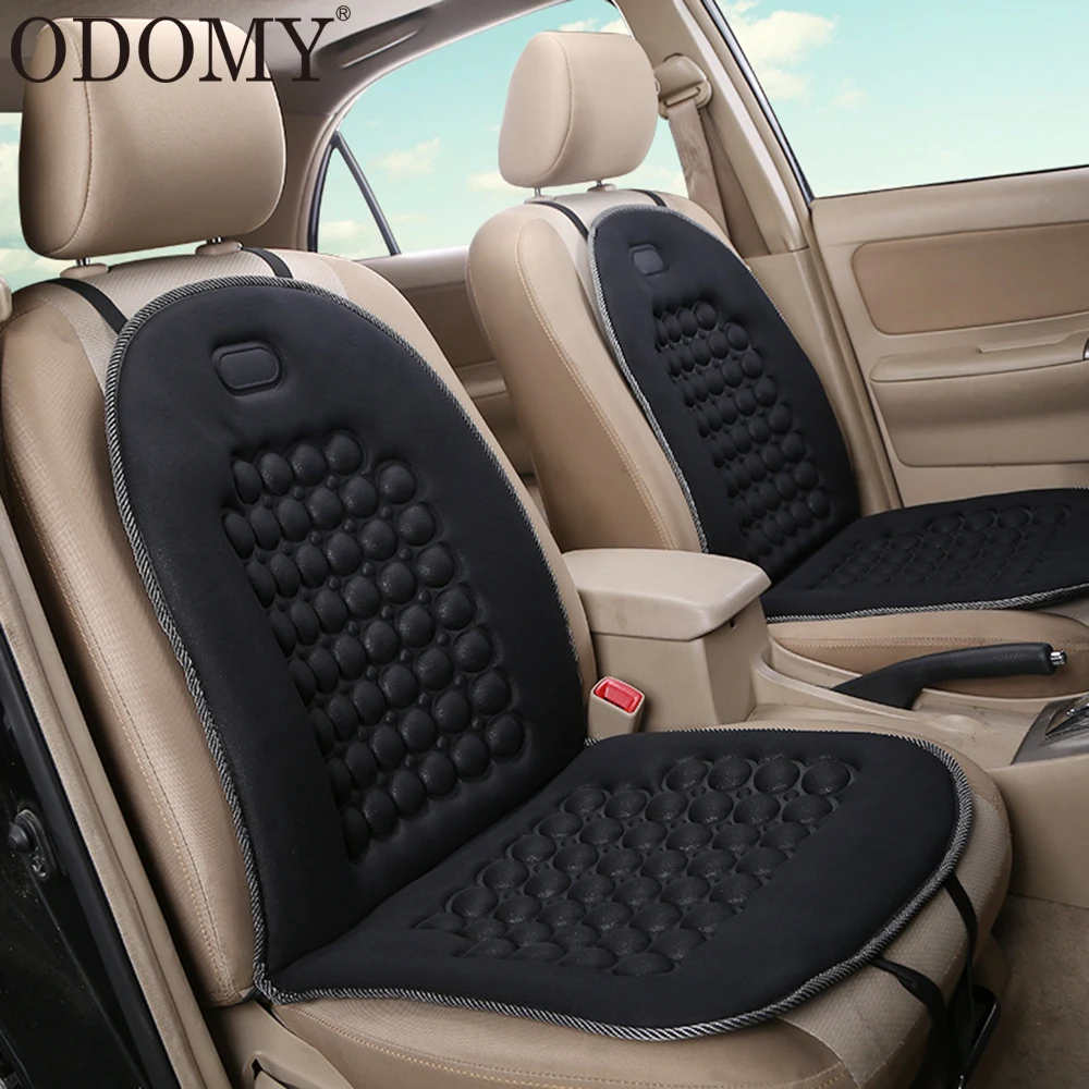 

ODOMY Universal Bacteriostasis Car Seat Cover Front Cushion Protector Interior Accessories Automobile Massage Cushion Pad Mat