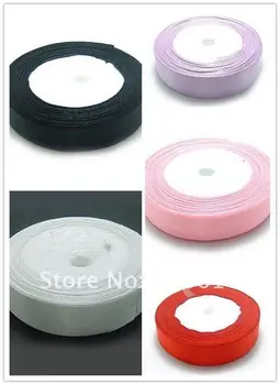 

20MM 50Yard Solid Color Satin Taffeta Ribbon Riband Hair Jewerly Findings