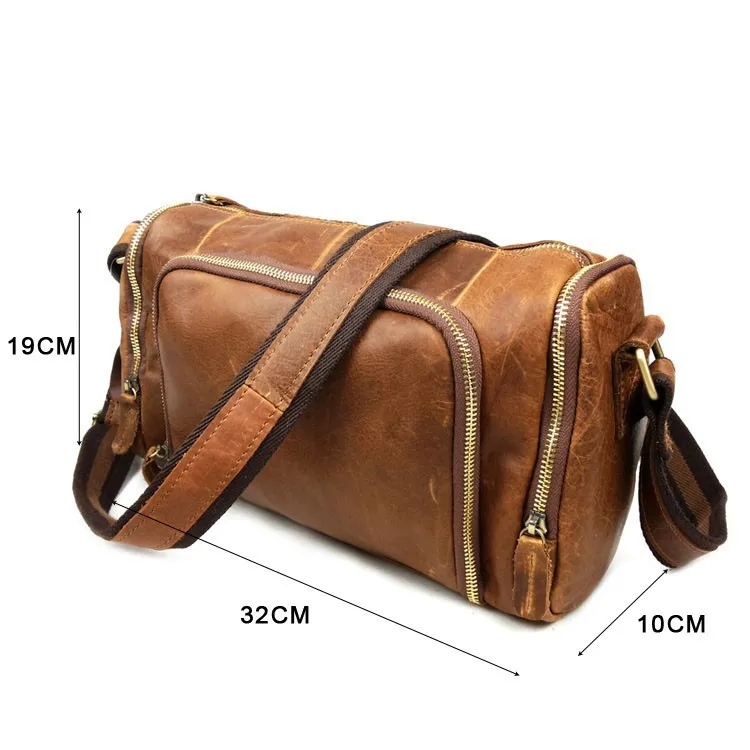 Ковбойская натуральная кожа мужская сумка-мессенджер винтажная мода дизайн сумки для подушек мужские горизонтальные повседневные сумки через плечо