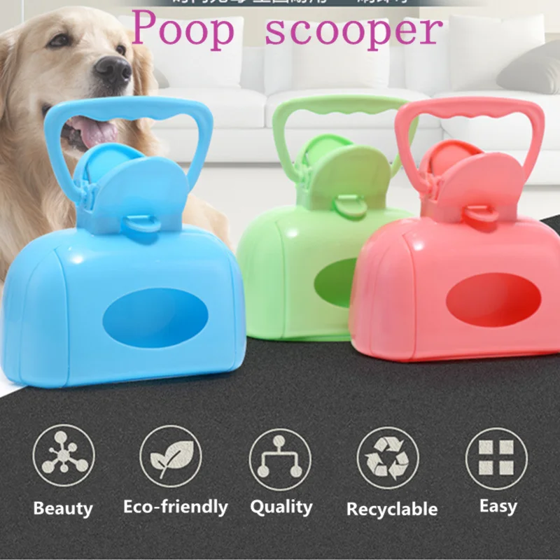NEW portable Pet Poop Scooper Upscale Dog shit collector Pick Up Implement Pet Cleaning Shit collector Clip To Remove